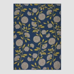 Viola Floral Outdoor Rug Blue/Green - Christopher Knight Home -Christopher Knight Home GUEST f0a9696c 36cc 4695 bafc 183fdd9aeb6e