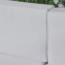 Thasos 10pc Acacia U-Shaped Farmhouse Sectional Sofa Set With Fire Pit - Gray/White/Dark Gray - Christopher Knight Home 12 Thasos 10pc Acacia U-Shaped Farmhouse Sectional Sofa Set With Fire Pit - Gray/White/Dark Gray - Christopher Knight Home -Christopher Knight Home GUEST f186ddaa 7621 4c98 afe7 79ddc092bce6