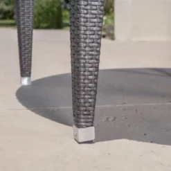 Dominica Round Wicker Dining Table Gray - Christopher Knight Home -Christopher Knight Home GUEST f19518ec 8cb0 48ee a61a 1e5f43a6271f