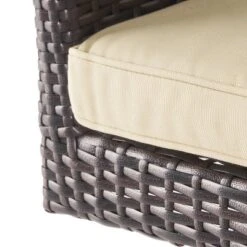 Braxton Wicker Swivel Patio Bar Stool With Cushion - Multi-Brown - Christopher Knight Home -Christopher Knight Home GUEST f2a404d2 f169 4a74 ac5d 8964c2ec6a73