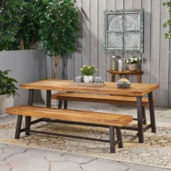 Carlisle 3pc Acacia Wood Picnic Dining Set - Christopher Knight Home 15 Carlisle 3pc Acacia Wood Picnic Dining Set - Christopher Knight Home -Christopher Knight Home GUEST f3ff523e faf7 45f2 a091 8cfc9fe02276