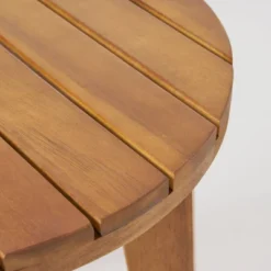 Chilian 2pc Acacia Wood Chair And Table Set - Teak/White - Christopher Knight Home -Christopher Knight Home GUEST f46ad56f 6a9a 4a86 abb6 ac16504cb675