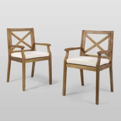 Perla 2pk Acacia Wood Patio Dining Chair - Christopher Knight Home -Christopher Knight Home GUEST f580a700 078d 43e2 ac29 20791a3923e8