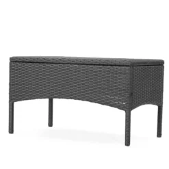 Cordoba 4pc Wicker Patio Chat Set With Cushions - Christopher Knight Home -Christopher Knight Home GUEST f6eec76a 48f5 4637 b035 7c656da2355f