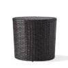 Keaton Wicker Barrel Side Table - Brown- Christopher Knight Home