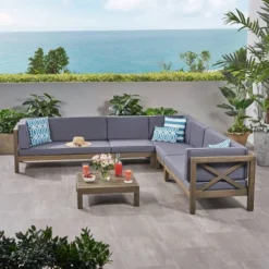 Brava 6pc Acacia Wood Sectional Patio Seating Set - Christopher Knight Home 19 Brava 6pc Acacia Wood Sectional Patio Seating Set - Christopher Knight Home -Christopher Knight Home GUEST f854532f d494 4c87 b5a9 704623c034bd