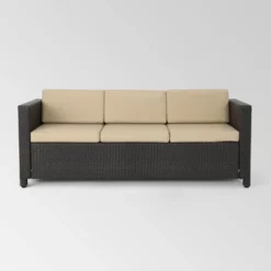 Puerta Wicker Patio Sofa - Christopher Knight Home -Christopher Knight Home GUEST f8727fc1 2092 4698 aa3f 6ac0236606f1