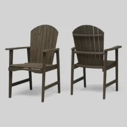 2pk Malibu Acacia Wood Patio Adirondack Dining Chairs - Christopher Knight Home -Christopher Knight Home GUEST f92dc701 2648 45b8 b402 76c9f920241c