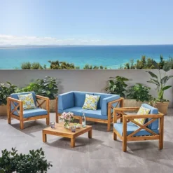 Brava 5pc Acacia Wood Patio Conversation Set - Christopher Knight Home 13 Brava 5pc Acacia Wood Patio Conversation Set - Christopher Knight Home -Christopher Knight Home GUEST f9afcc85 be33 4671 a6bc c2729b7966e2