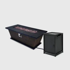 Driscoll 7pc Acacia Wood Chat Set With Fire Pit - Teak/Cream/Brown - Christopher Knight Home -Christopher Knight Home GUEST f9ccaf6b 5e3c 4b70 b16e 801a85628776