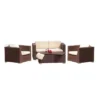 Murano 4pc Wicker Patio Sofa Set - Brown - Christopher Knight Home