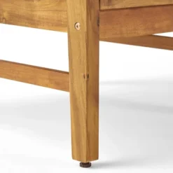 Perla 5pc Acacia Wood Sofa With Rectangular Fire Table - Teak/Cream/Light Gray - Christopher Knight Home 9 Perla 5pc Acacia Wood Sofa With Rectangular Fire Table - Teak/Cream/Light Gray - Christopher Knight Home -Christopher Knight Home GUEST fb6789cb fa91 43d9 8583 34f7b55835d2