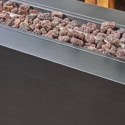 Thasos 10pc Acacia U-Shaped Farmhouse Sectional Sofa Set With Fire Pit - Gray/White/Dark Gray - Christopher Knight Home 9 Thasos 10pc Acacia U-Shaped Farmhouse Sectional Sofa Set With Fire Pit - Gray/White/Dark Gray - Christopher Knight Home - Image 9