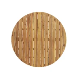 Soto Round Outdoor Acacia Wood Dining Table Teak/Black - Christopher Knight Home -Christopher Knight Home GUEST fed26961 a52d 448c 809d 0c8bfbbb8ce7