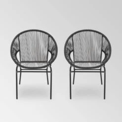 Nusa 2pk Faux Rattan Patio Club Chairs - Christopher Knight Home -Christopher Knight Home GUEST ff726be5 18ec 4d19 b8f5 52a92d3bae18