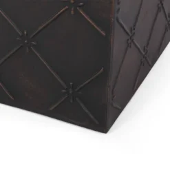 Acosta Outdoor Small Square Light Weight Concrete Side Table Antique Copper - Christopher Knight Home -Christopher Knight Home GUEST ff7f0a94 f168 41b1 9dda 57cf71ac13c9